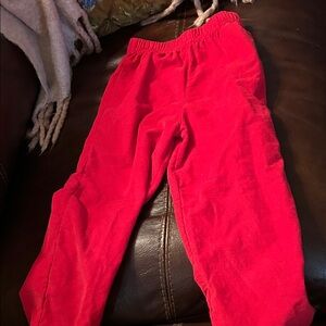 Vibrant Red Kids Casual Pants